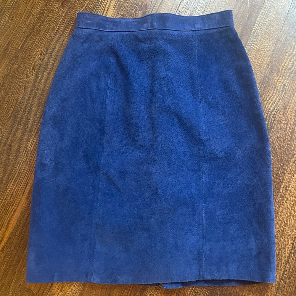Blue Suede Skirt